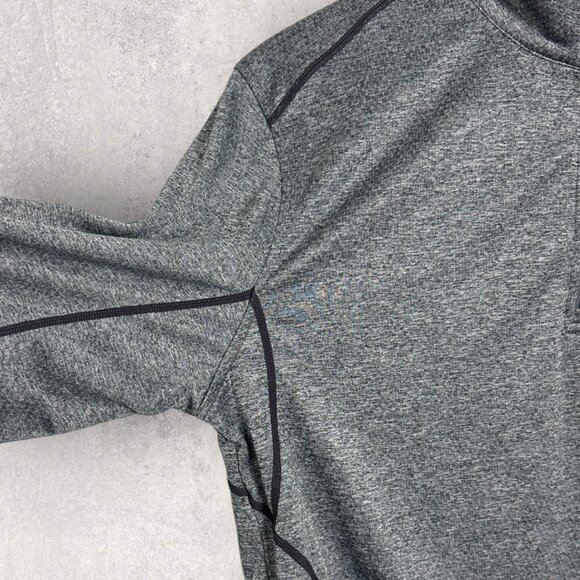 Prana Talon Jacket Grey Mens Size Medium Long Sleeve Mock Neck Running Quick Dry - Picture 8 of 16
